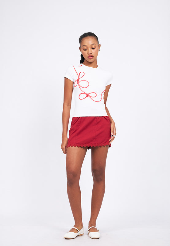 Graphic Short Sleeve Fitted T-Shirt