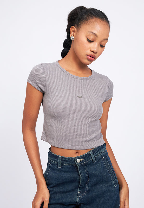 Cap Sleeve Fitted T-Shirt