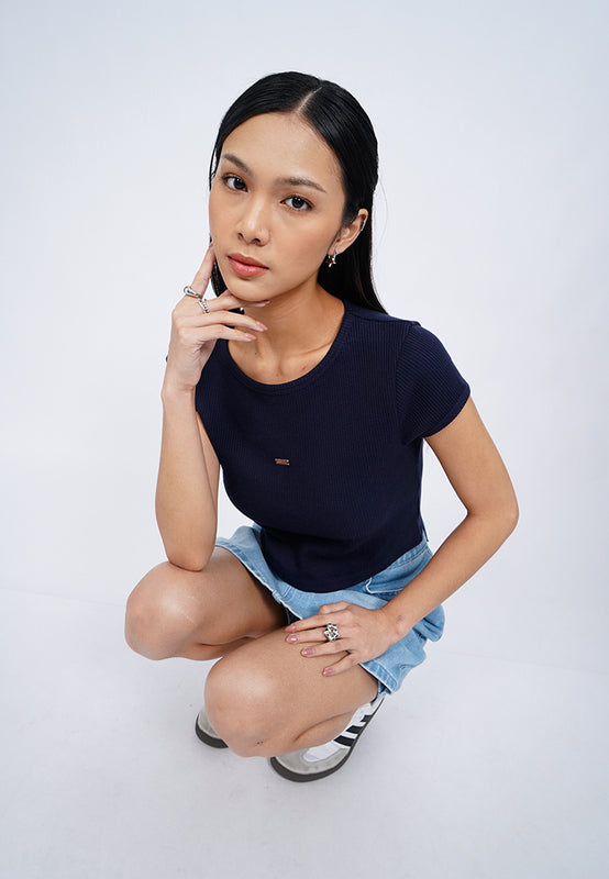 Cap Sleeve Fitted T-Shirt