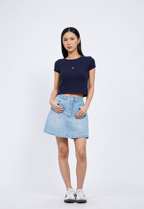 Cap Sleeve Fitted T-Shirt