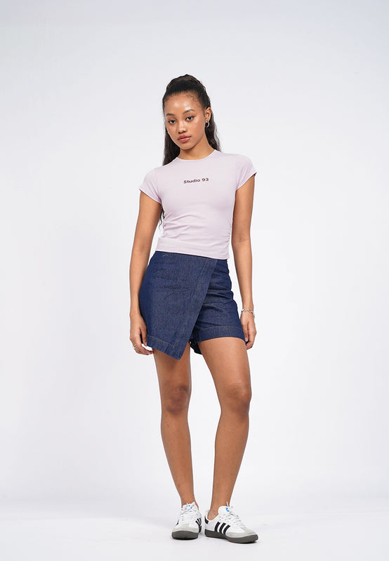 Side Ruched Graphic T-Shirt