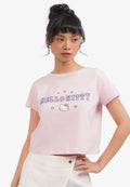 Hello Kitty Short Sleeve Crop T-Shirt Pink
