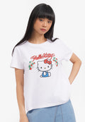 Hello Kitty Short Sleeve Graphic T-Shirt Off White
