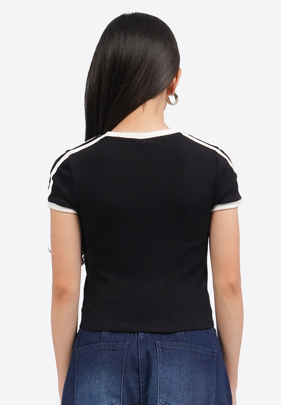 Kuromi Short Sleeve Rib T-Shirt