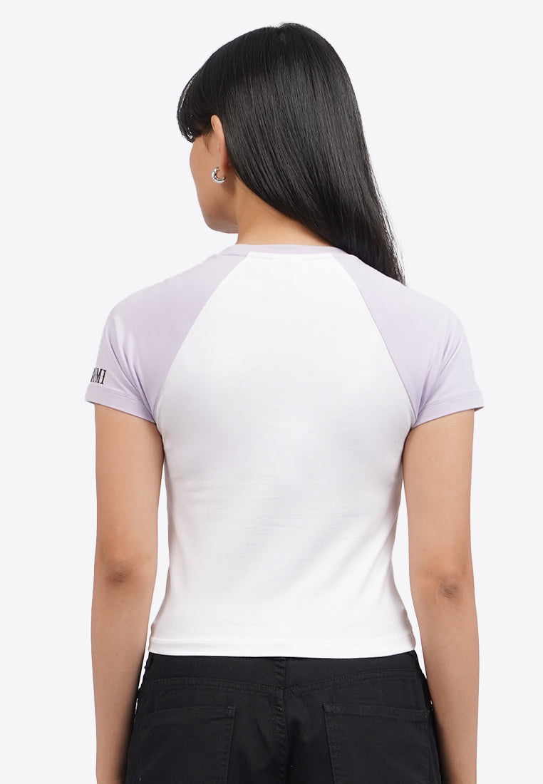 Kuromi Raglan Short Sleeve T-Shirt