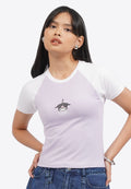 Kuromi Raglan Short Sleeve T-Shirt