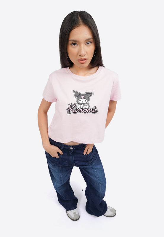 Kuromi Short Sleeve Crop T-Shirt