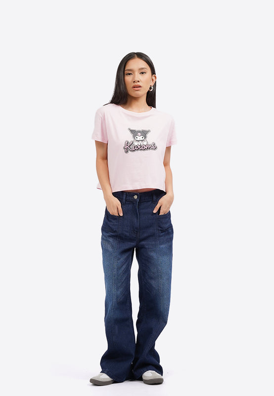 Kuromi Short Sleeve Crop T-Shirt