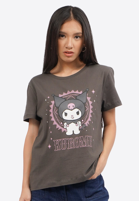 Kuromi Round Neck Short Sleeve T-Shirt