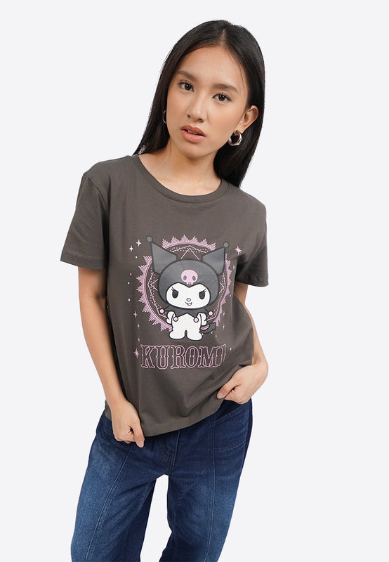 Kuromi Round Neck Short Sleeve T-Shirt