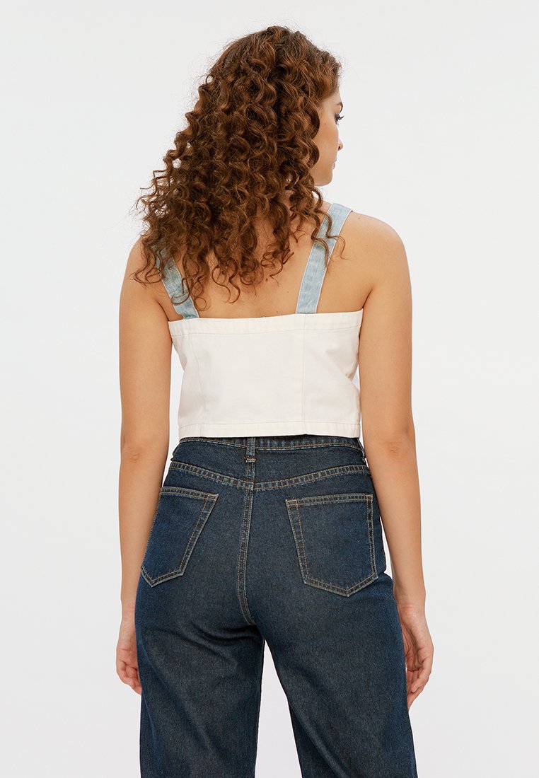 Two Color Denim Tank Top