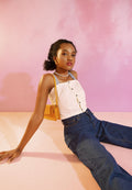 Two Color Denim Tank Top