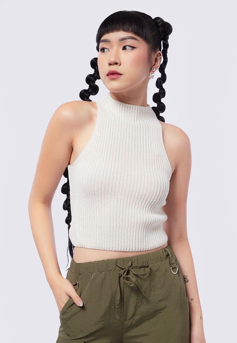 Textured Sleeveless Knit Top