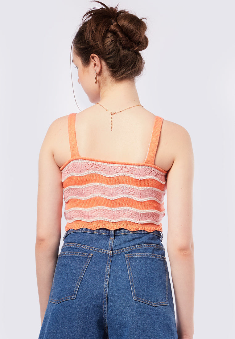 Wavy Knit Tank Top