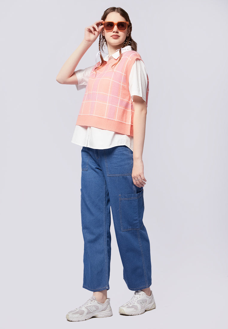 Plaid Sleeveless Top