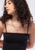 Fitted Basic Tank Top Black