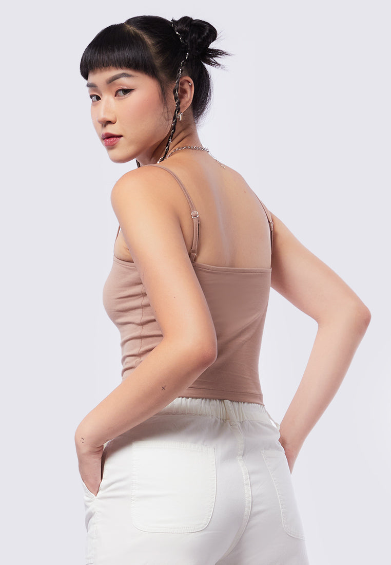 Basic Camisole Top Brown