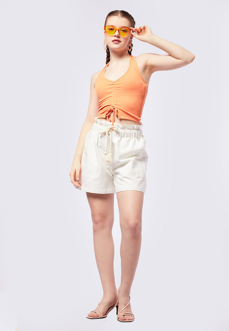 Halter Top with Ruched Details