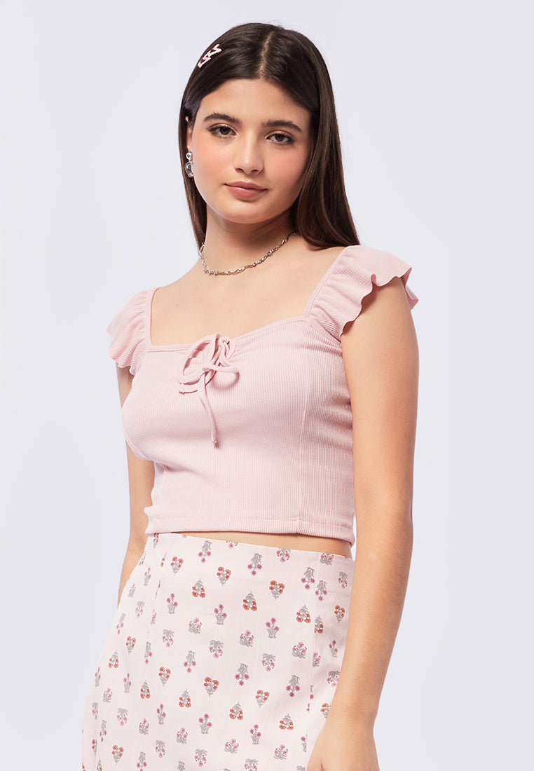 Sleeveless Frill Top