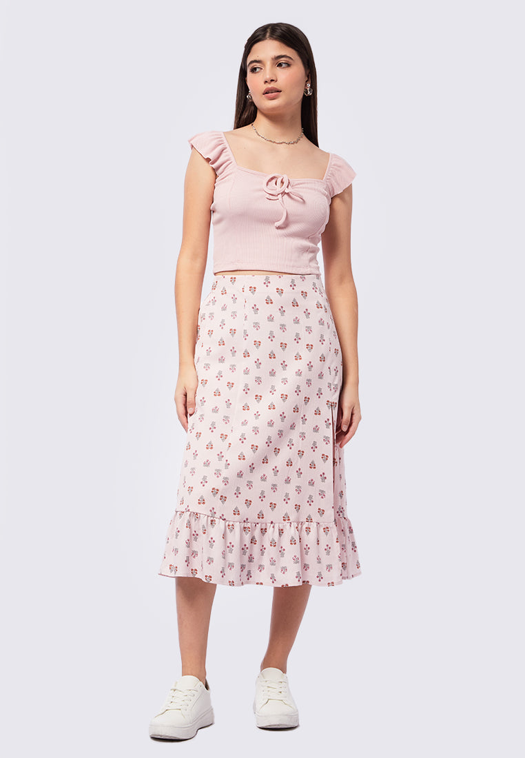 Sleeveless Frill Top