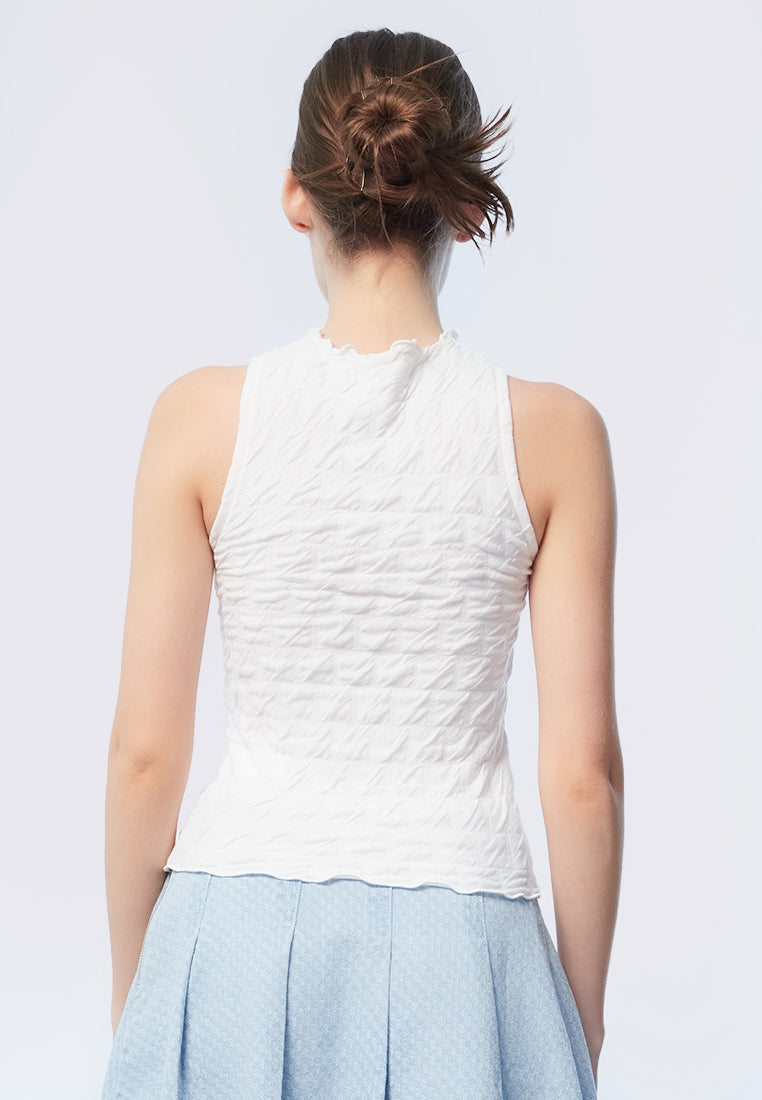 Sleeveless Bubble Top