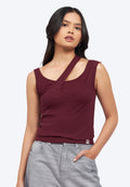 Asymmetric Fitted Tank Top