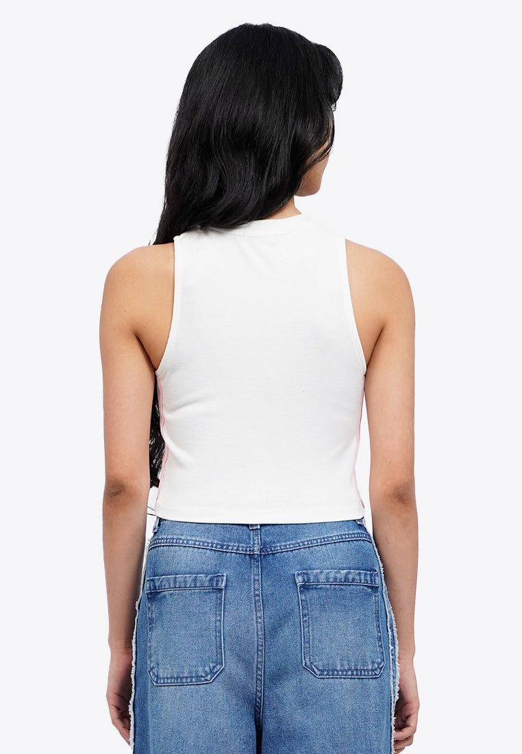 Fitted Logo Crop Tank Top