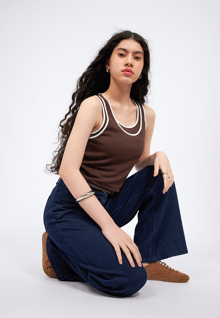 Double Layer Sleeveless Top