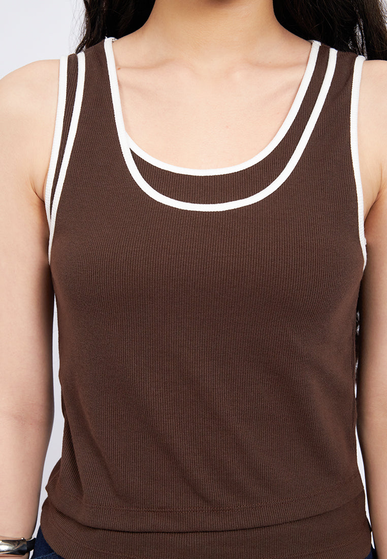 Double Layer Sleeveless Top