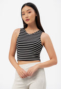 Fitted Stripe Tank Bra Top