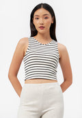 Fitted Stripe Tank Bra Top