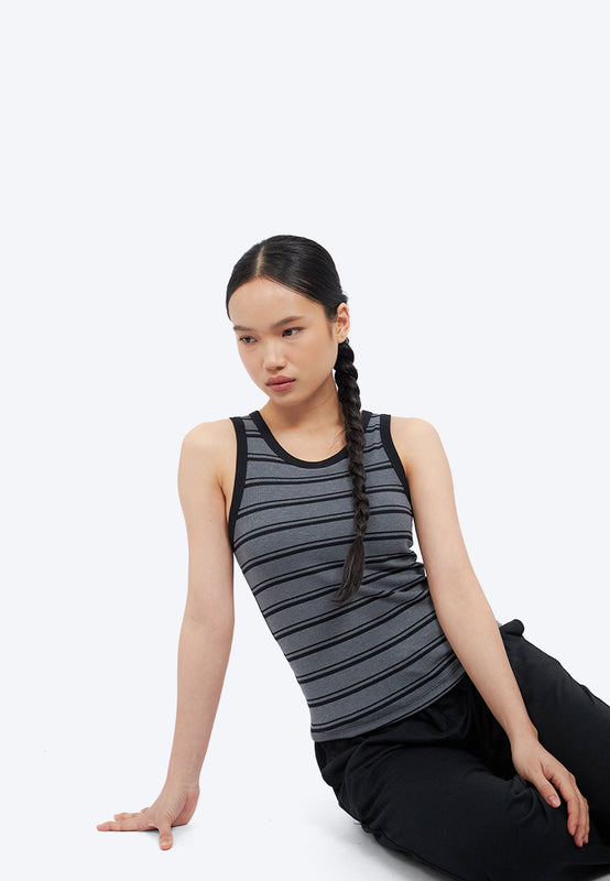 Stripes Sleeveless Bra Top