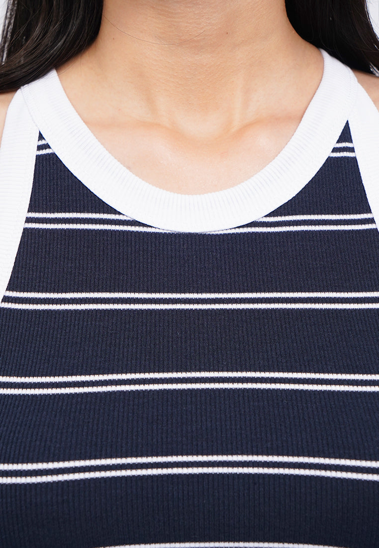 Fitted Stripes Tank Bra Top