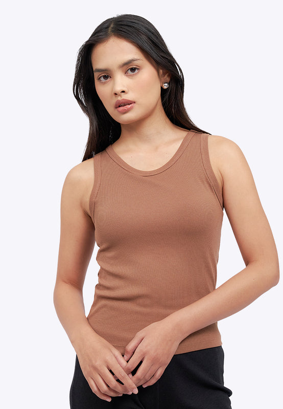 Sleeveless Fitted Tank Bra