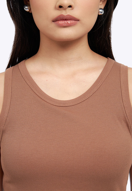 Sleeveless Fitted Tank Bra