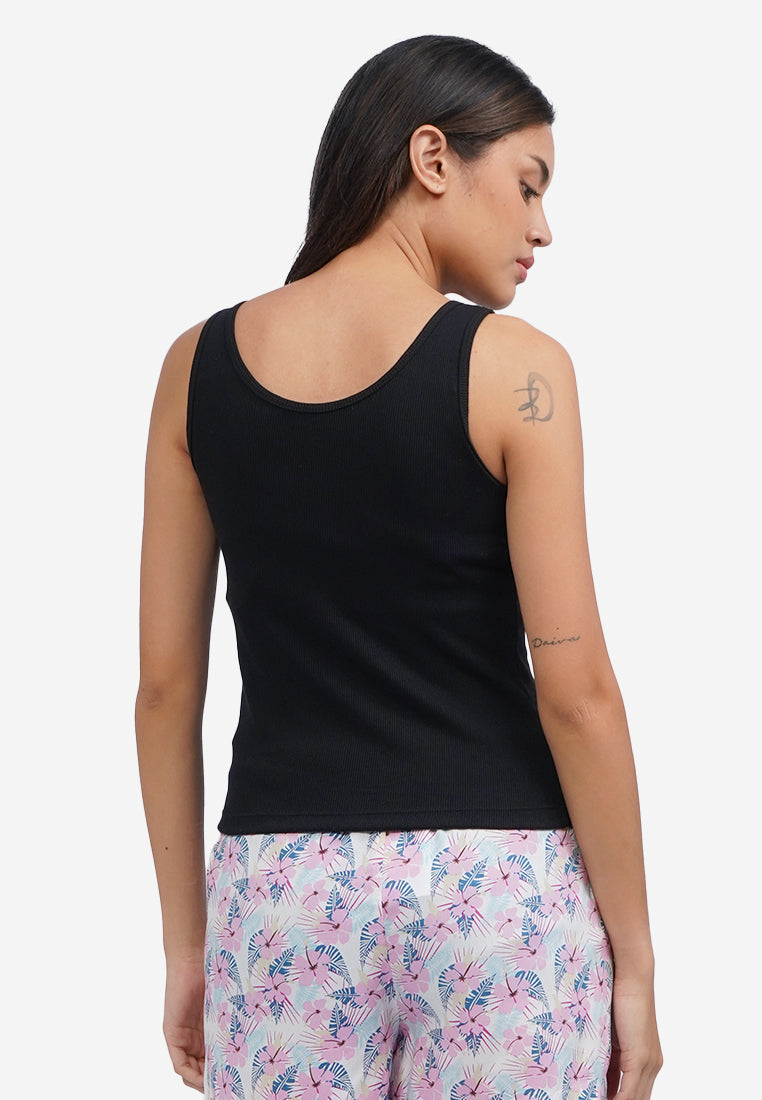 Basic Sleeveless Bra Top Black