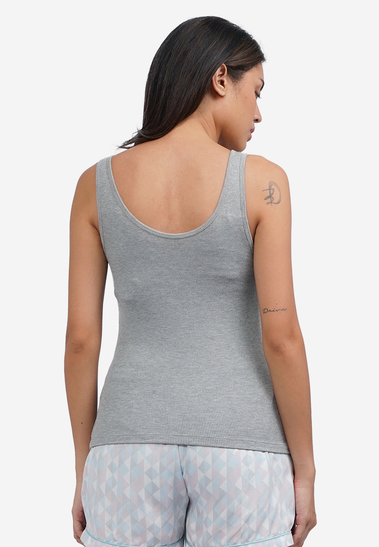 Basic Sleeveless Bra Top Misty Grey
