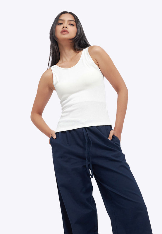 Round Neck Fitted Bra Top