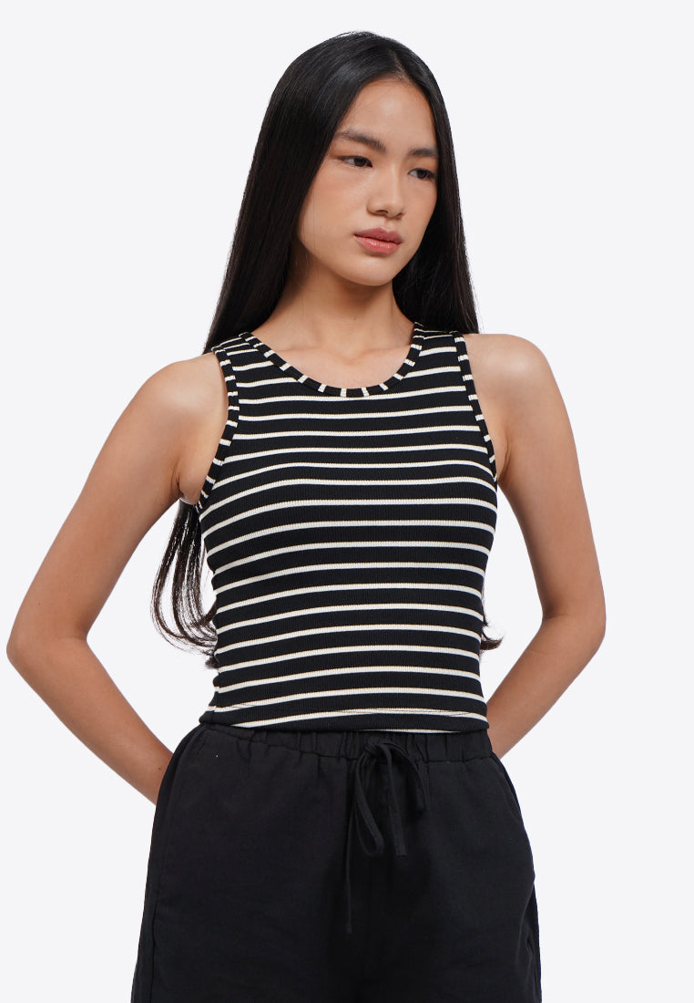 Stripes Sleeveless Bra Top
