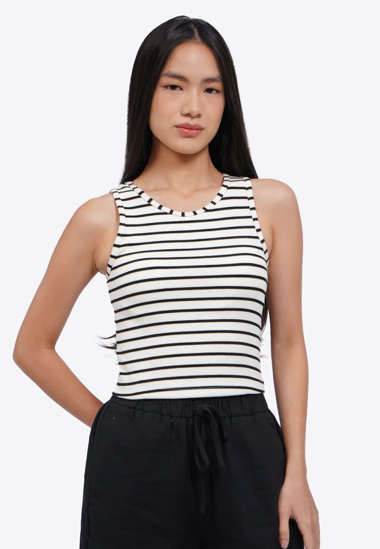 Stripes Sleeveless Bra Top