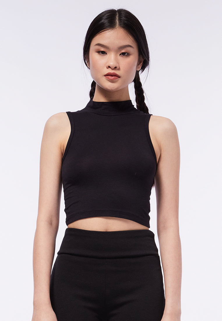 High Neck Sleeveless Top