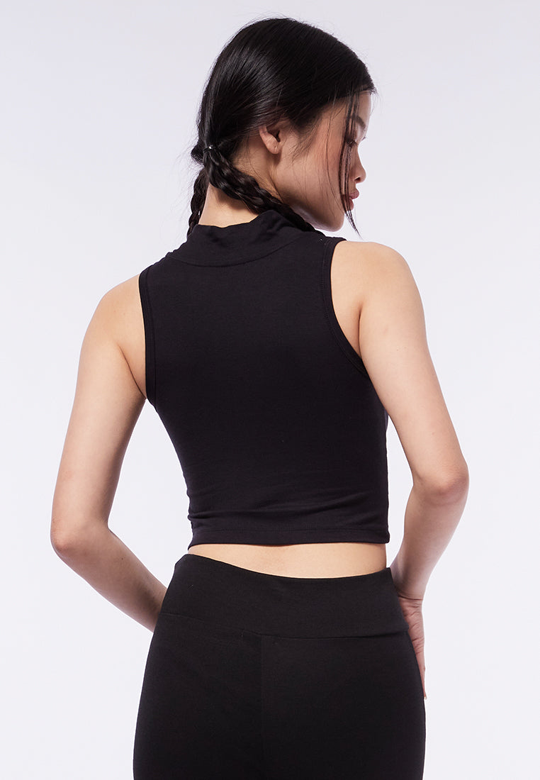 High Neck Sleeveless Top
