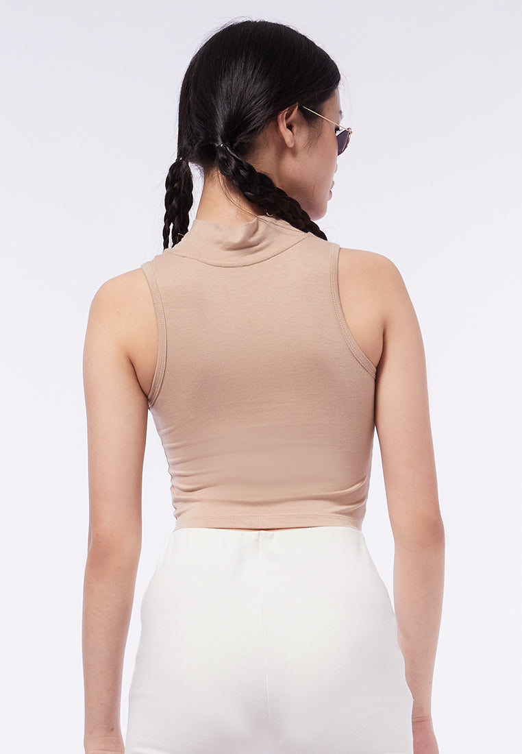 High Neck Sleeveless Top