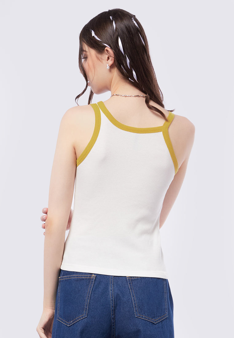 Contrast Rib Tanktop