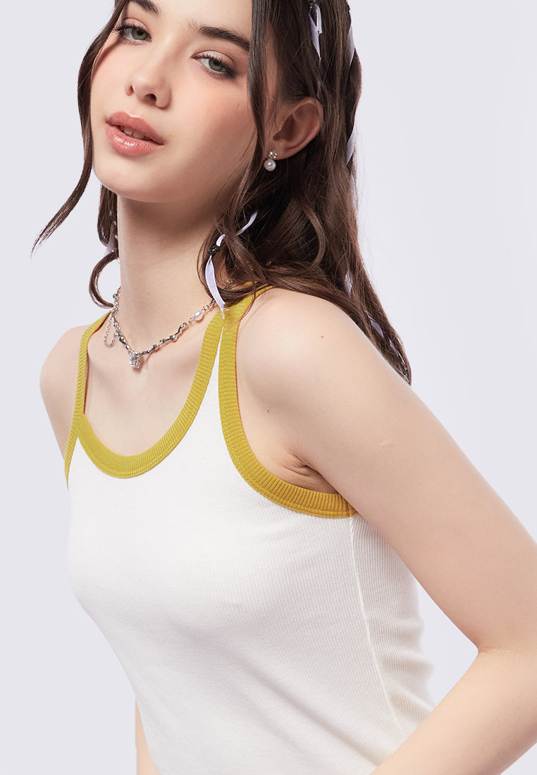 Contrast Rib Tanktop
