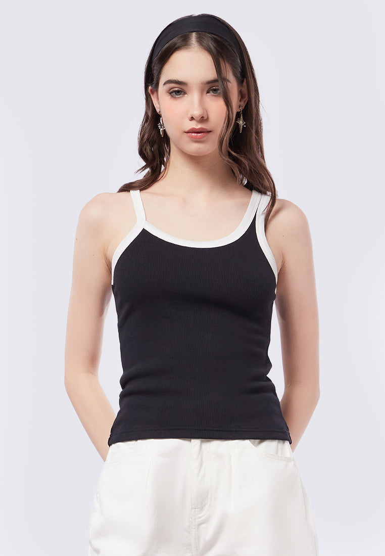 Contrast Rib Tanktop