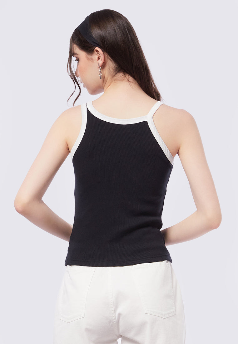 Contrast Rib Tanktop