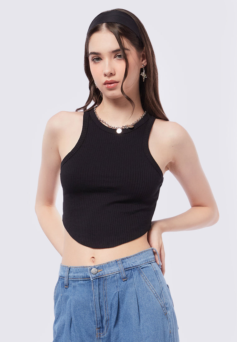 Curved Hem Crop Tanktop