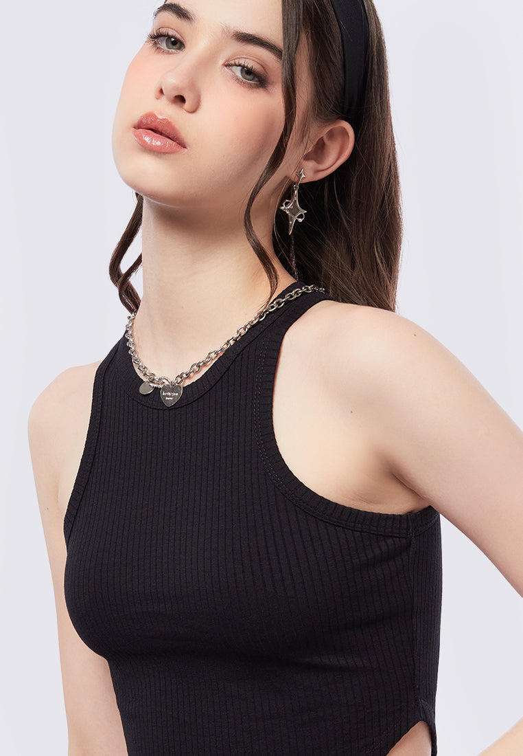 Curved Hem Crop Tanktop