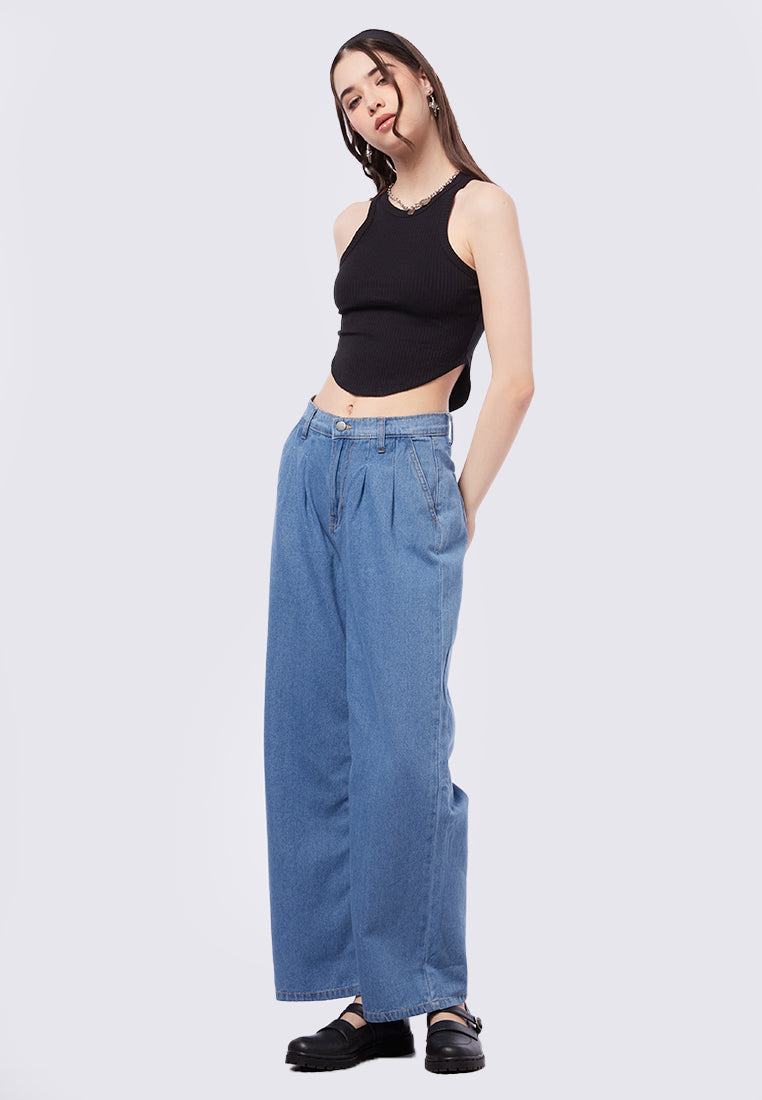 Curved Hem Crop Tanktop